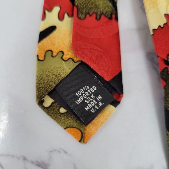 Greatful Dead Back Drop First Set Vintage 90's Silk Necktie Men's Tie - Picture 5 of 10